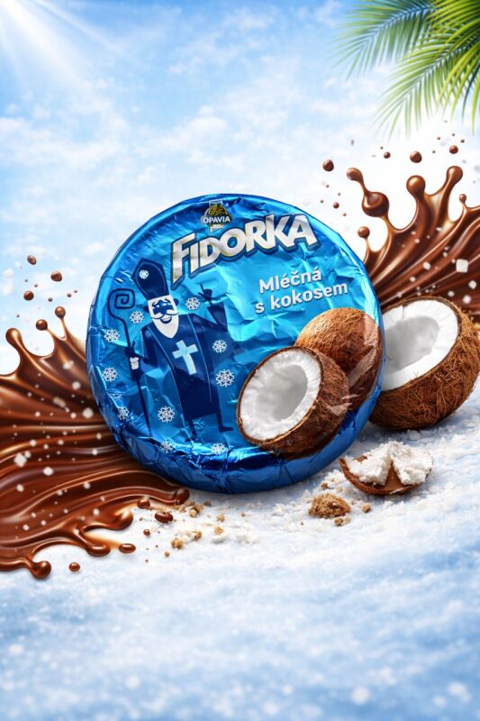 Fidorka - mléčná s kokosem, 30 g